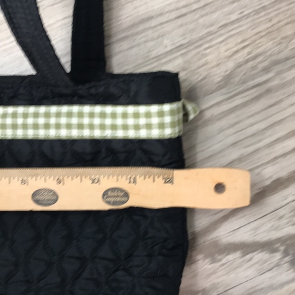 Williamsburg Pineapple Purse/Lunch Bag with Green Gingham Ribbon - Picture 5 of 6